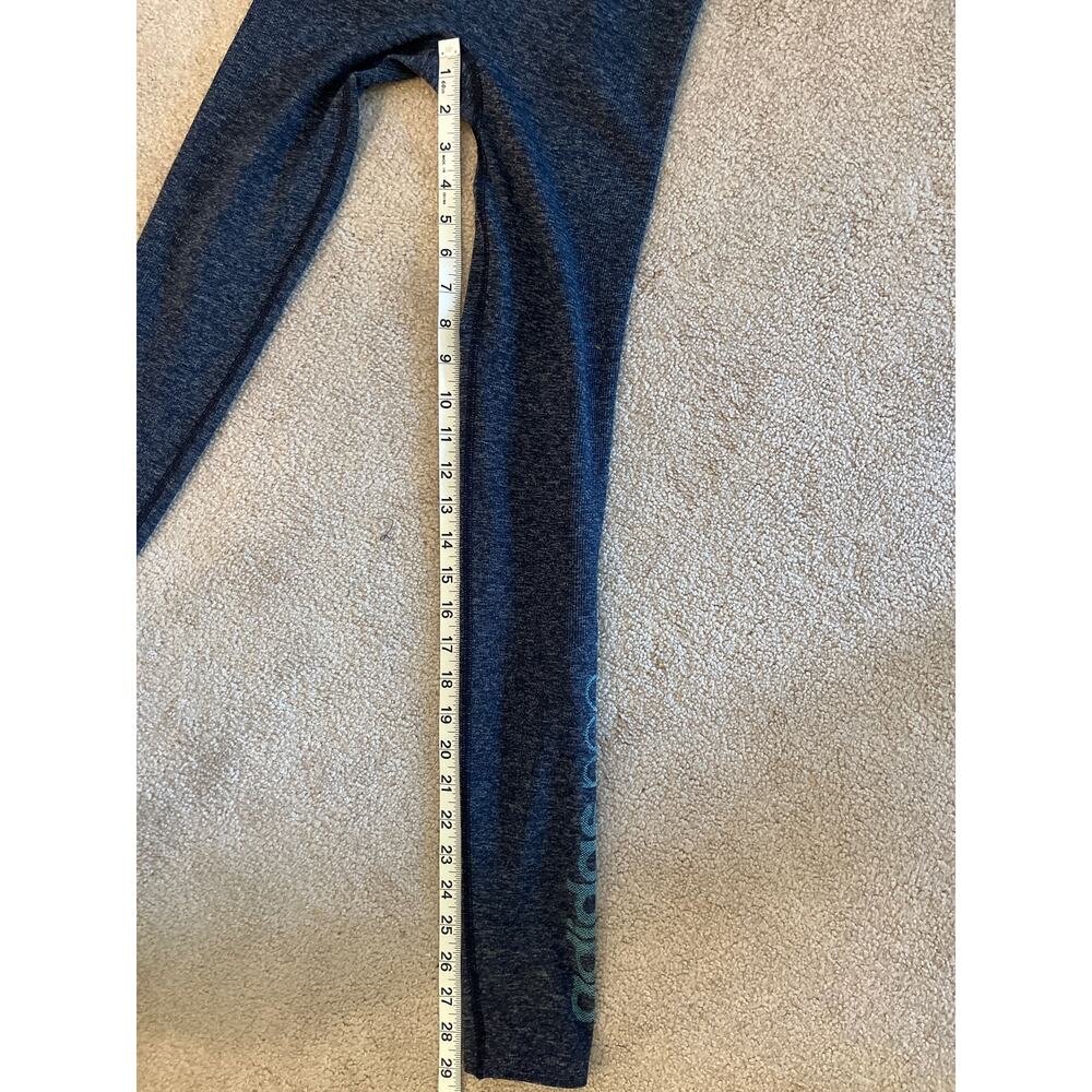 Adidas Neo Womens Ribbed Knit Leggings Size S Navy Athleisure Athletic NWT - Picture 9 of 9